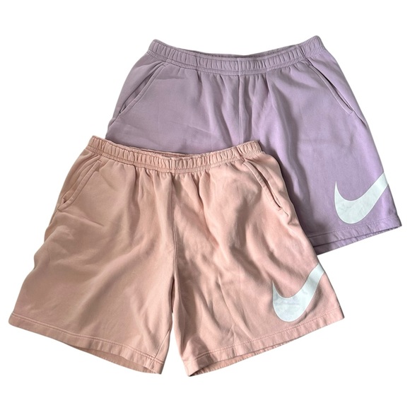 Nike Men's Sportswear Club Fleece Shorts Large Pink/Lilac SET OF TWO — XXL - Picture 1 of 7